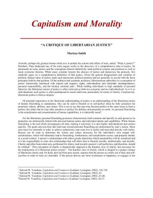 Capitalism and Morality ______