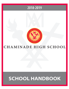 Chaminade High School Handbook 8.5X11 2018-19.Indd