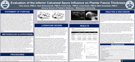 Evaluation of the Inferior Calcaneal Spurs Influence on Plantar Fascia