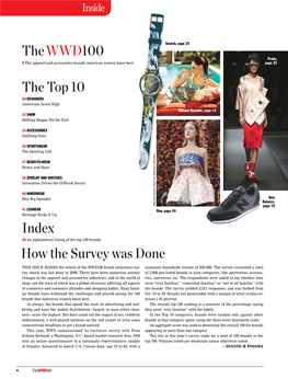 The WWD100 the Top 10 Index How the Survey Was Done