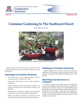 Container Gardening in the Southwest Desert Kelly Murray Young