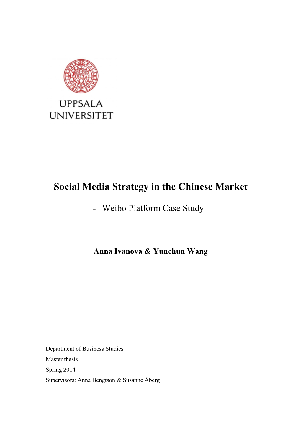 Social Media Strategy in the Chinese Market