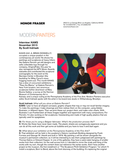Interview: KAWS November 2013 by Scott Indrisek
