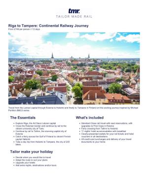 Continental Railway Journey from £749 Per Person // 12 Days