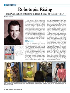 Robotopia Rising – Next Generation of Robots in Japan Brings SF Closer to Fact – by Tim Hornyak