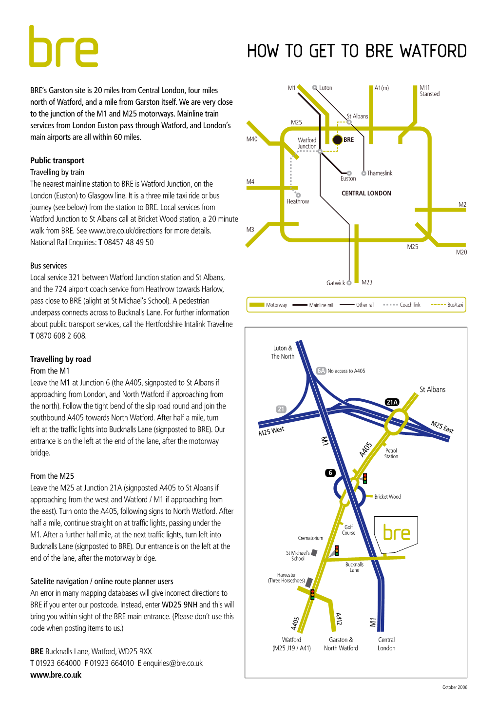 How to Get to Bre Watford