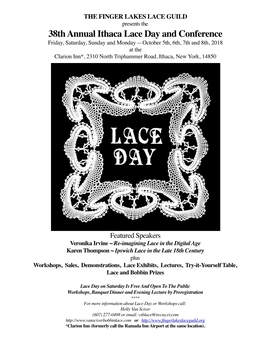 38Th Annual Ithaca Lace Day and Conference