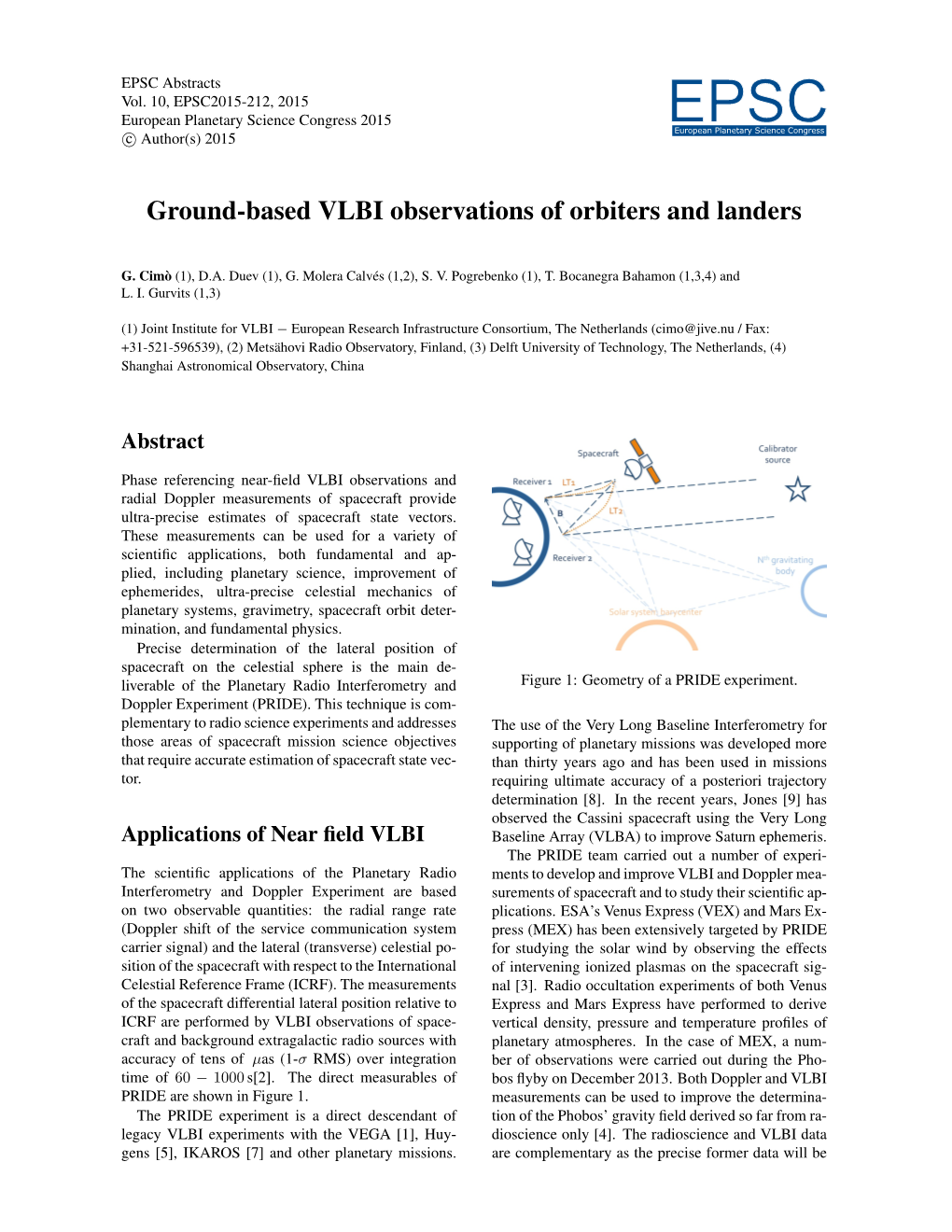 Ground-Based VLBI Observations of Orbiters and Landers