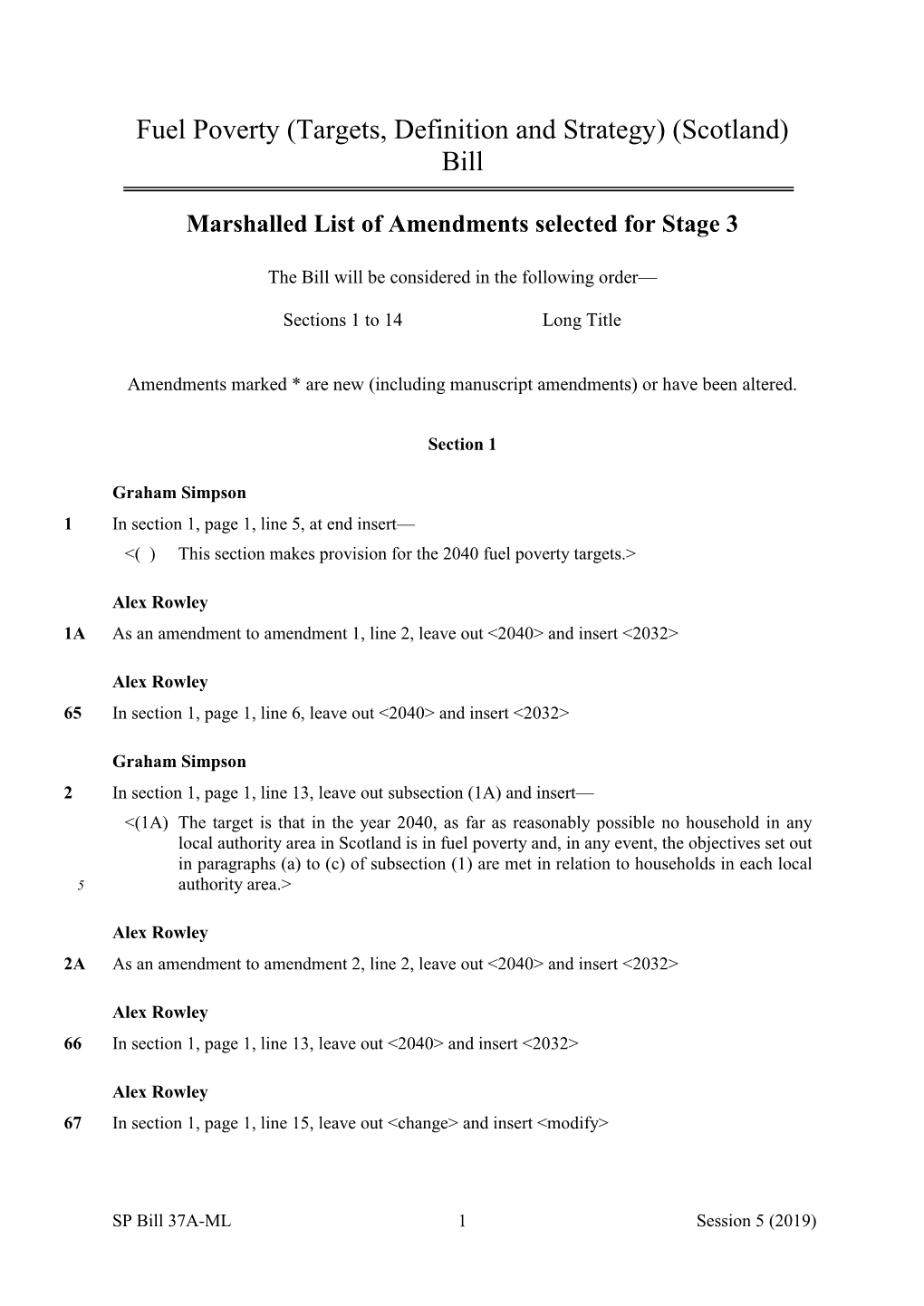 Fuel Poverty (Targets, Definition and Strategy) (Scotland) Bill