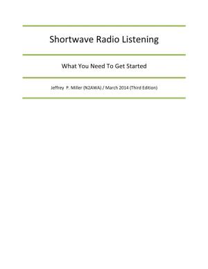 Shortwave Radio Listening