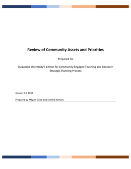 Review of Community Assets and Priorities