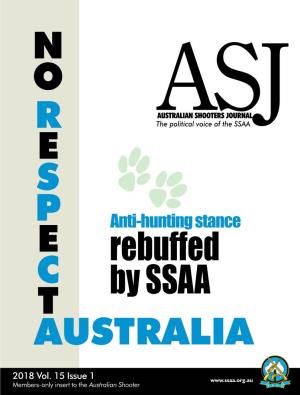 Anti-Hunting Stance E Rebuffed C T by SSAA AUSTRALIA