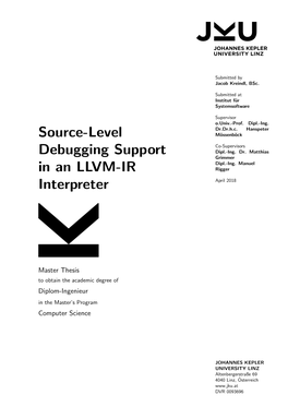 Low-Overhead Debugging Support for an LLVM IR Interpreter