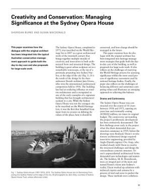 Managing Significance at the Sydney Opera House 33