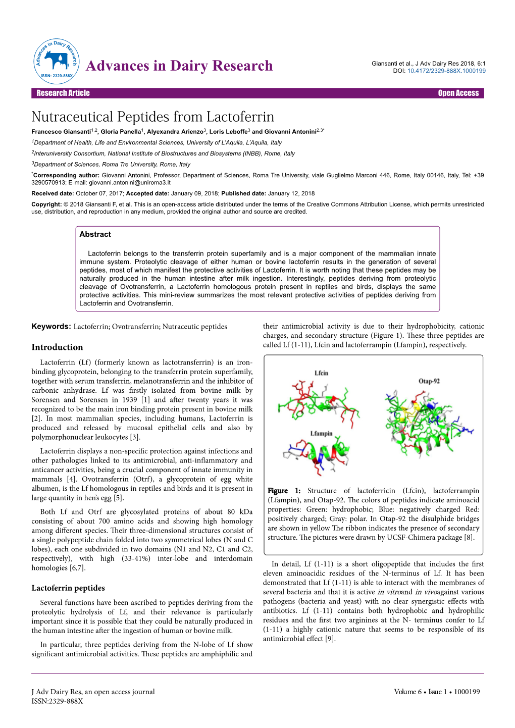 Nutraceutical Peptides from Lactoferrin