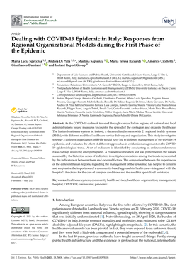 Dealing with COVID-19 Epidemic in Italy: Responses from Regional Organizational Models During the First Phase of the Epidemic
