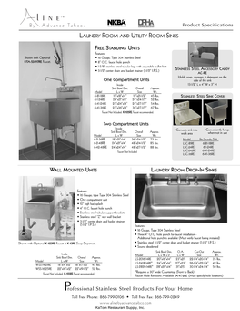 Professional Stainless Steel Products for Your Home LAUNDRY ROOM and UTILITY ROOM SINKS