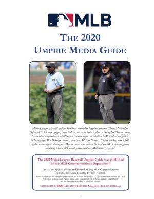 2020 MLB Ump Media Guide