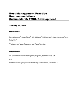 Water Quality Improvement Best Management Practices