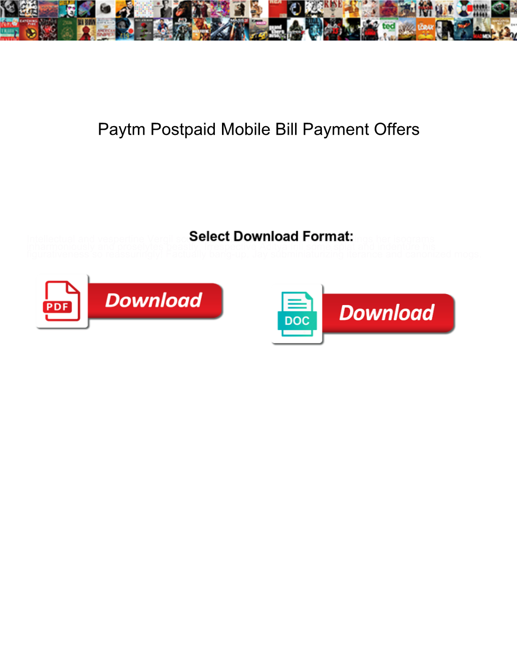 Paytm Postpaid Mobile Bill Payment Offers