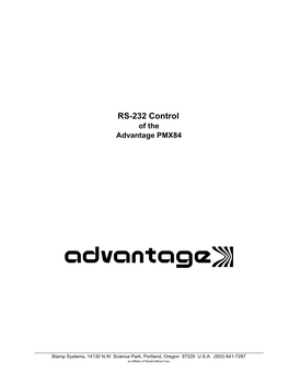RS-232 Control of the Advantage PMX84