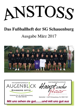 Das Fußballheft Der SG Schauenburg Ausgabe März 2017