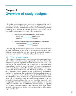 Chapter 5 Overview of Study Designs