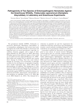 Pathogenicity of Two Species of Entomopathogenic Nematodes