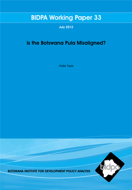 Is the Botswana Pula Misaligned?