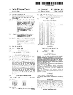 (12) United States Patent (10) Patent No.: US 8,680,083 B2 Lichter Et Al