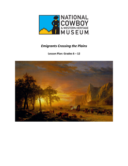 Emigrants Crossing the Plains