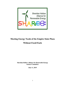 Meeting Energy Needs of the Empire State Plaza Without Fossil Fuels