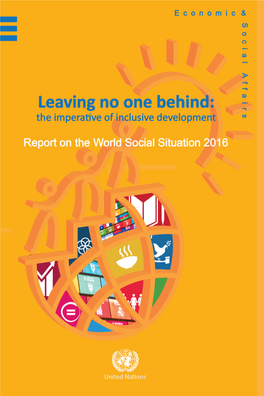 Leaving No One Behind: the Imperative of Inclusive Development