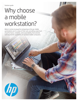 Why Choose a Mobile Workstation?