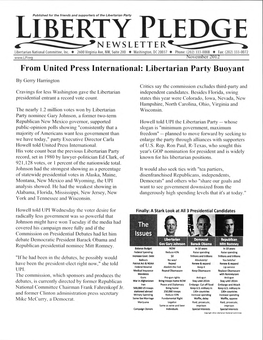 LIBERTY PLEDGE NEWSLETTER Libertarian National Committee, Inc