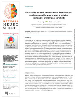 Personality Network Neuroscience: Promises and Challenges on the Way Toward a Unifying Framework of Individual Variability
