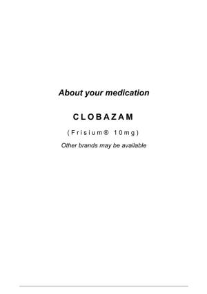 About Your Medication CLOBAZAM