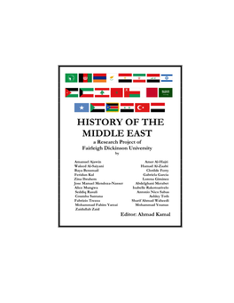 HISTORY of the MIDDLE EAST a Research Project of Fairleigh Dickinson University By