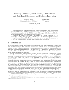 Realizing Chosen Ciphertext Security Generically in Attribute-Based Encryption and Predicate Encryption