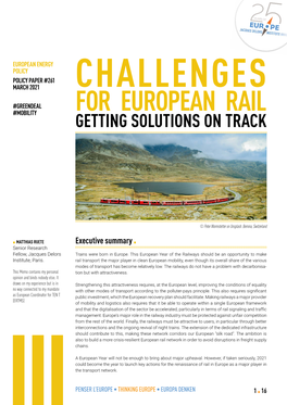 For European Rail Getting Solutions on Track