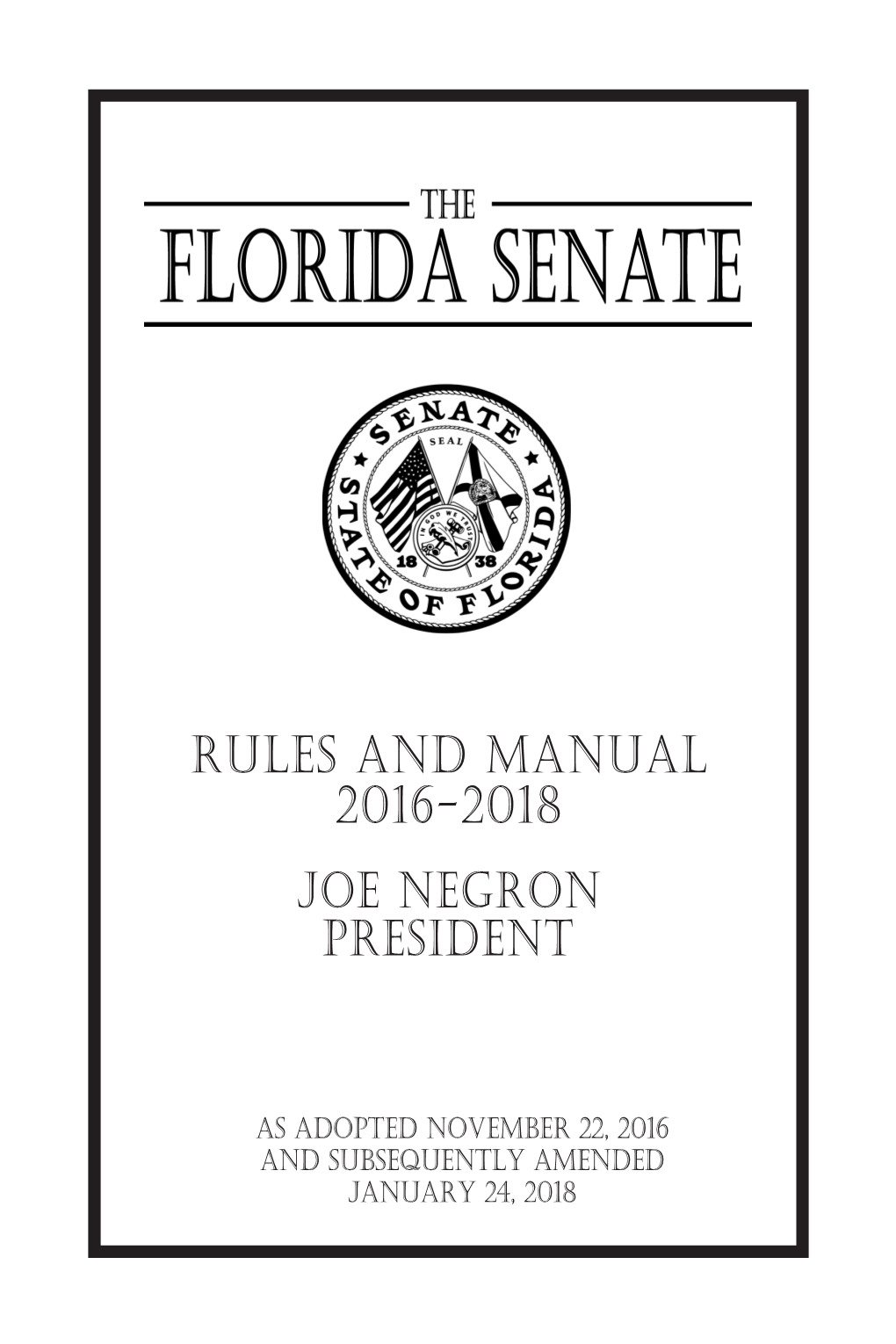 Senate Rules — Table of Contents