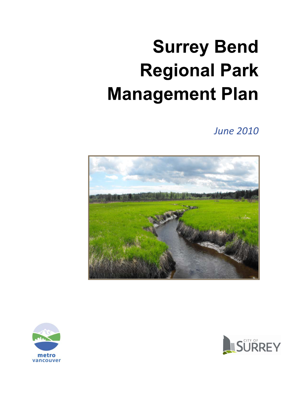 Surrey Bend Regional Park Management Plan