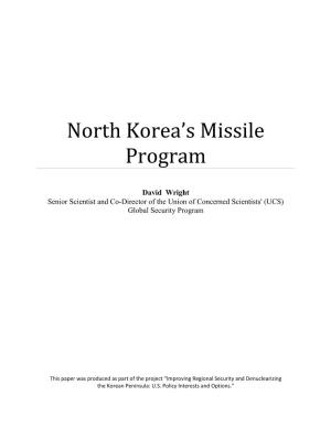 North Korea's Missile Program