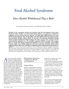 Fetal Alcohol Syndrome