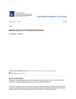 Market Causes of Constitutional Values