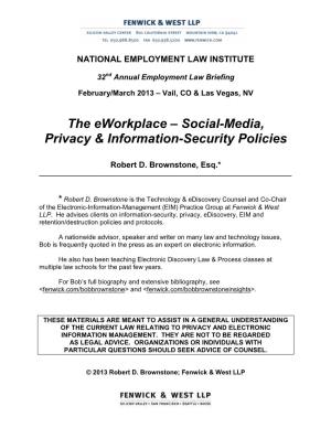 Social-Media, Privacy & Information-Security Policies