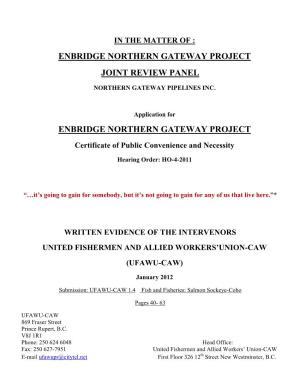 Enbridge Northern Gateway Project Joint Review Panel