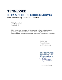 Tennessee K-12 & School Choice Survey