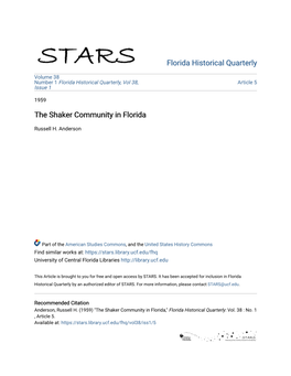 The Shaker Community in Florida