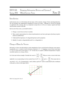 Change of Basis and Diagonalization (Note/Linalg